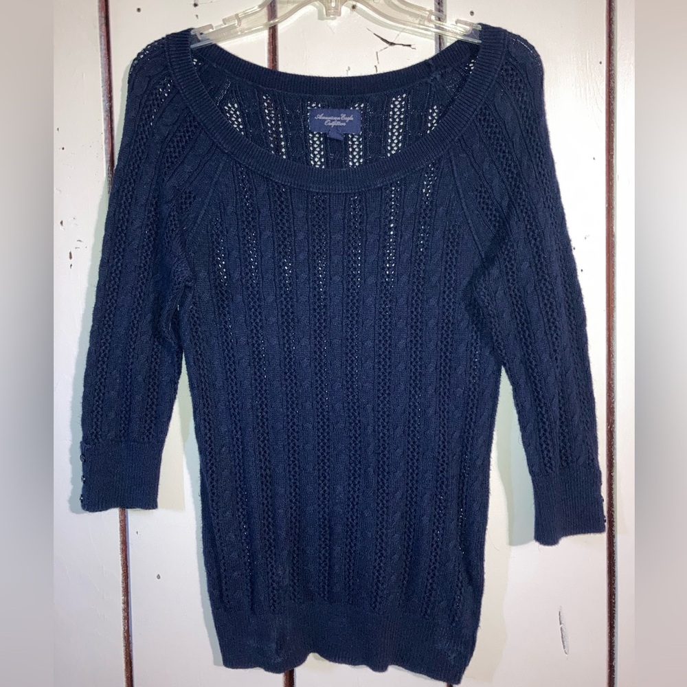 Blue Sweater Top